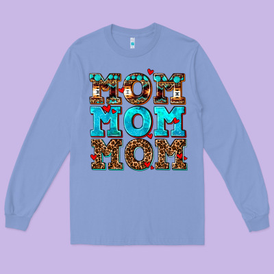 Mom Mom Mom Long Sleeve Tee Designed By Adodesignshop