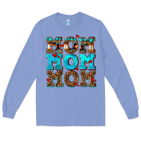 Colony Blue mom mom mom Long Sleeve Tee - AdoDesignShop