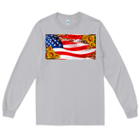 Moon Dust usa flag and sunflower license plate Long Sleeve Tee - HRA Design Shop