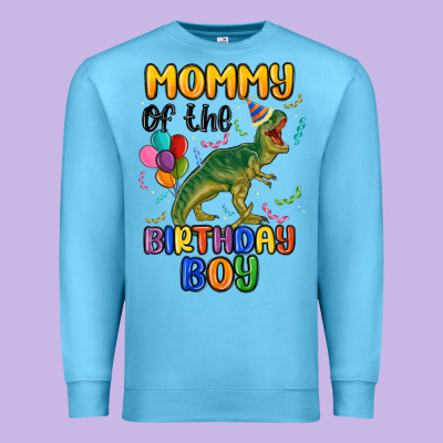 Mommy Of The Birthday Boy Premium Sweatshirt Designed By Maliassmallbusiness