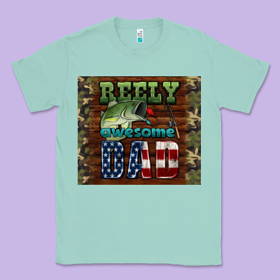 Reely Awesome Dad Classic Tee Designed By Hra Design Shop