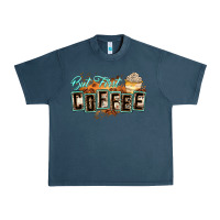 Midnight Navy but first coffee Urban Heavy Tee - Zillion Design Studio