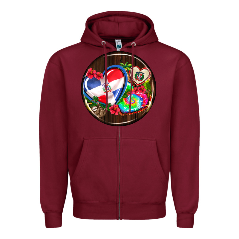 Dominican Republic Coasters Zipper Hoodie by AdoDesignShop | Teevron