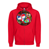 Red dominican republic coasters Zipper Hoodie - AdoDesignShop