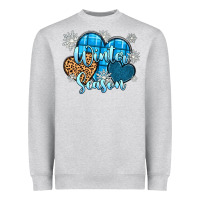 Heather Grey snow hearts winter season Heavyweight Sweatshirt - Zillion Design Studio