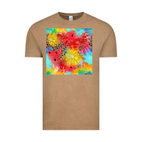Vintage Coffee fruits leopard seamless pattern Vintage Tee - Zillion Design Studio