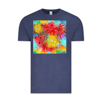 Vintage Denim fruits leopard seamless pattern Vintage Tee - Zillion Design Studio