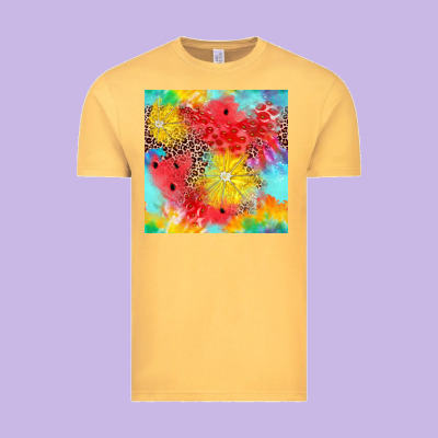 Fruits Leopard Seamless Pattern Vintage Tee Designed By Zillion Design Studio