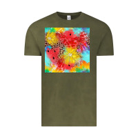 Vintage Olive fruits leopard seamless pattern Vintage Tee - Zillion Design Studio