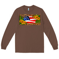 Chestnut usa flag and cactus license plate Long Sleeve Tee - HRA Design Shop