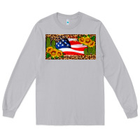 Moon Dust usa flag and cactus license plate Long Sleeve Tee - HRA Design Shop