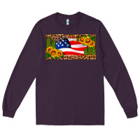 Usa Flag And Cactus License Plate Long Sleeve Tee | Teevron