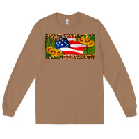 Toasted Coconut usa flag and cactus license plate Long Sleeve Tee - HRA Design Shop