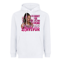 White I fought for my life and i won afro woman Heavyweight Hoodie - NancyCooperArtShop