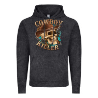 Vintage Black cowboy killer with skull Vintage Hoodie - texasbilliewilder