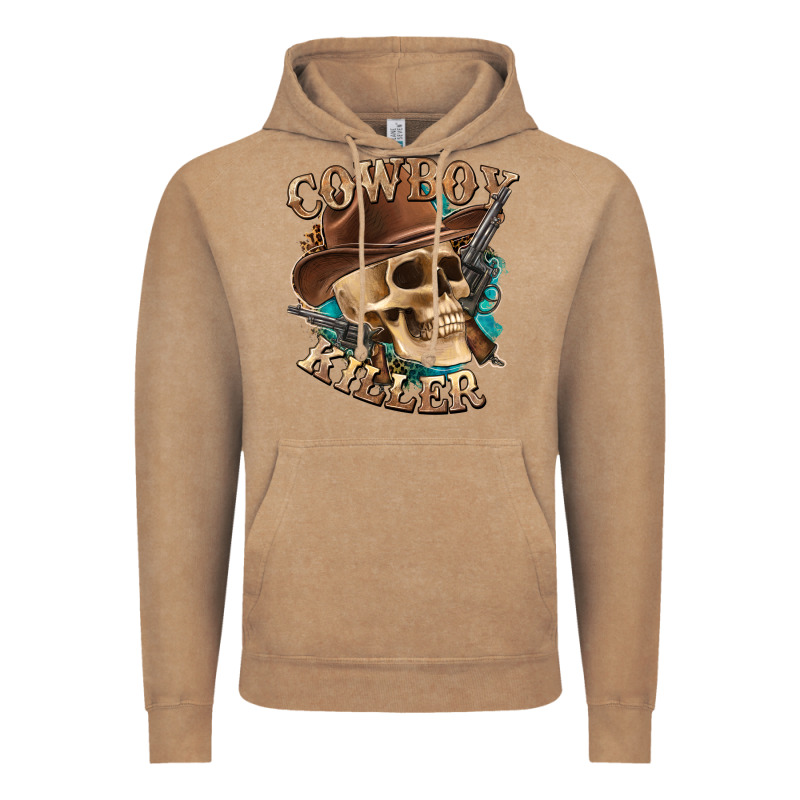Cowboy Killer With Skull Vintage Hoodie by texasbilliewilder | Teevron