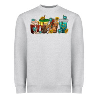 Heather Grey western rodeo coffee cup Heavyweight Sweatshirt - texasbilliewilder