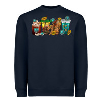 Navy western rodeo coffee cup Heavyweight Sweatshirt - texasbilliewilder