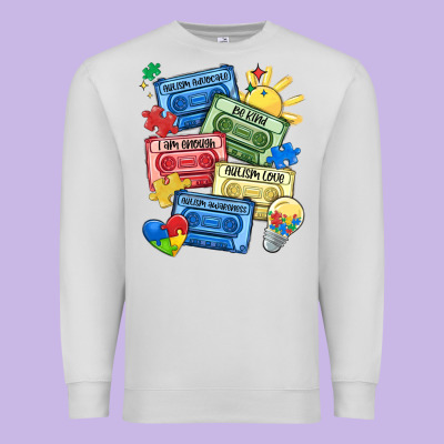Autism Cassette Tapes Premium Sweatshirt Designed By Maliassmallbusiness