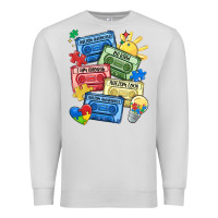 Dove Grey autism cassette tapes Premium Sweatshirt - MaliasSmallBusiness