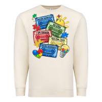 Sandshell autism cassette tapes Premium Sweatshirt - MaliasSmallBusiness