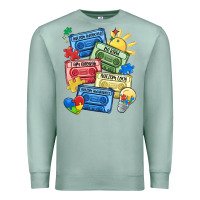 Seafoam autism cassette tapes Premium Sweatshirt - MaliasSmallBusiness