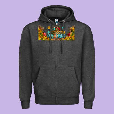 Teaching My Tribe Libbey Glass Zipper Hoodie Designed By Bundleandbundleshop
