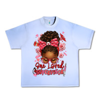 Grape Ice one loved supervisor afro messy bun Urban Heavy Tee - texasbilliewilder