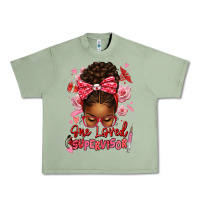 Oil Green one loved supervisor afro messy bun Urban Heavy Tee - texasbilliewilder