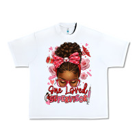 White one loved supervisor afro messy bun Urban Heavy Tee - texasbilliewilder