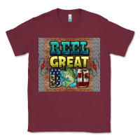 Burgundy reel great dad Classic Tee - HRA Design Shop