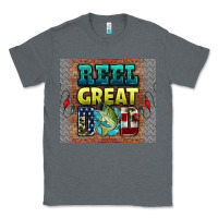 Charcoal Heather reel great dad Classic Tee - HRA Design Shop
