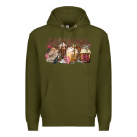 Army Green Hair Dresser Coffee Cups Premium Hoodie - MaliasSmallBusiness