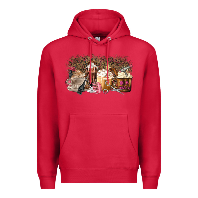 Hair Dresser Coffee Cups Premium Hoodie by MaliasSmallBusiness | Teevron