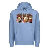 Colony Blue Hair Dresser Coffee Cups Premium Hoodie - MaliasSmallBusiness