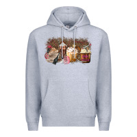 Heather Grey Hair Dresser Coffee Cups Premium Hoodie - MaliasSmallBusiness