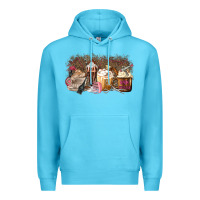 Ocean Blue Hair Dresser Coffee Cups Premium Hoodie - MaliasSmallBusiness