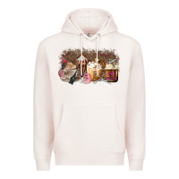 Pale Pink Hair Dresser Coffee Cups Premium Hoodie - MaliasSmallBusiness