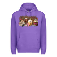 Purple Hair Dresser Coffee Cups Premium Hoodie - MaliasSmallBusiness