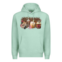 Seafoam Hair Dresser Coffee Cups Premium Hoodie - MaliasSmallBusiness