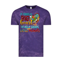 Cloud Purple big heart to help shape little minds tbw Vintage Tee - texasbilliewilder