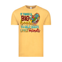 Vintage Mustard big heart to help shape little minds tbw Vintage Tee - texasbilliewilder