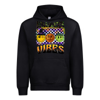 Black halloween vibes smiley face Urban Hoodie - BarkalooDesign