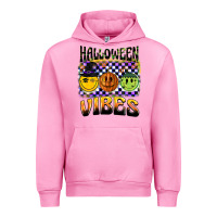 Fuchsia Pink halloween vibes smiley face Urban Hoodie - BarkalooDesign