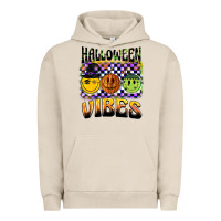 Pigment French Oak halloween vibes smiley face Urban Hoodie - BarkalooDesign