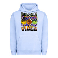 Pigment Grape Ice halloween vibes smiley face Urban Hoodie - BarkalooDesign