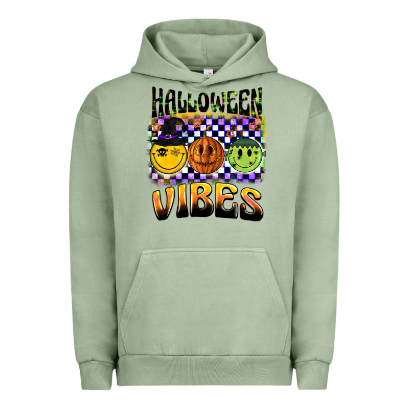 Halloween Vibes Smiley Face Urban Hoodie by BarkalooDesign | Teevron