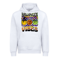 White halloween vibes smiley face Urban Hoodie - BarkalooDesign
