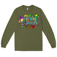 Army Green enjoy summer Long Sleeve Tee - CowhideDigitalArt