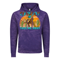 Cloud Purple cowboy take me away Vintage Hoodie - texasbilliewilder